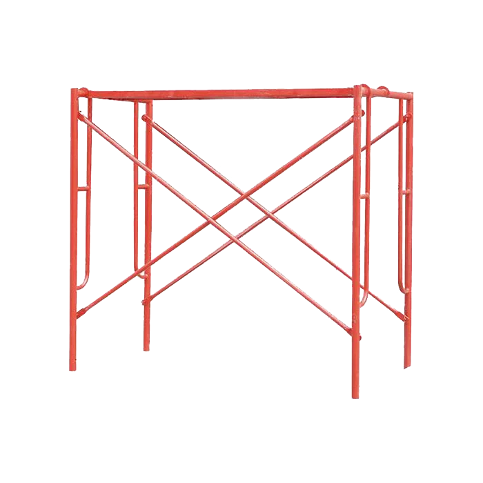Standard scaffolding package including main frames, cross braces, and joint pins