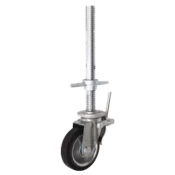 Caster wheels with brake system